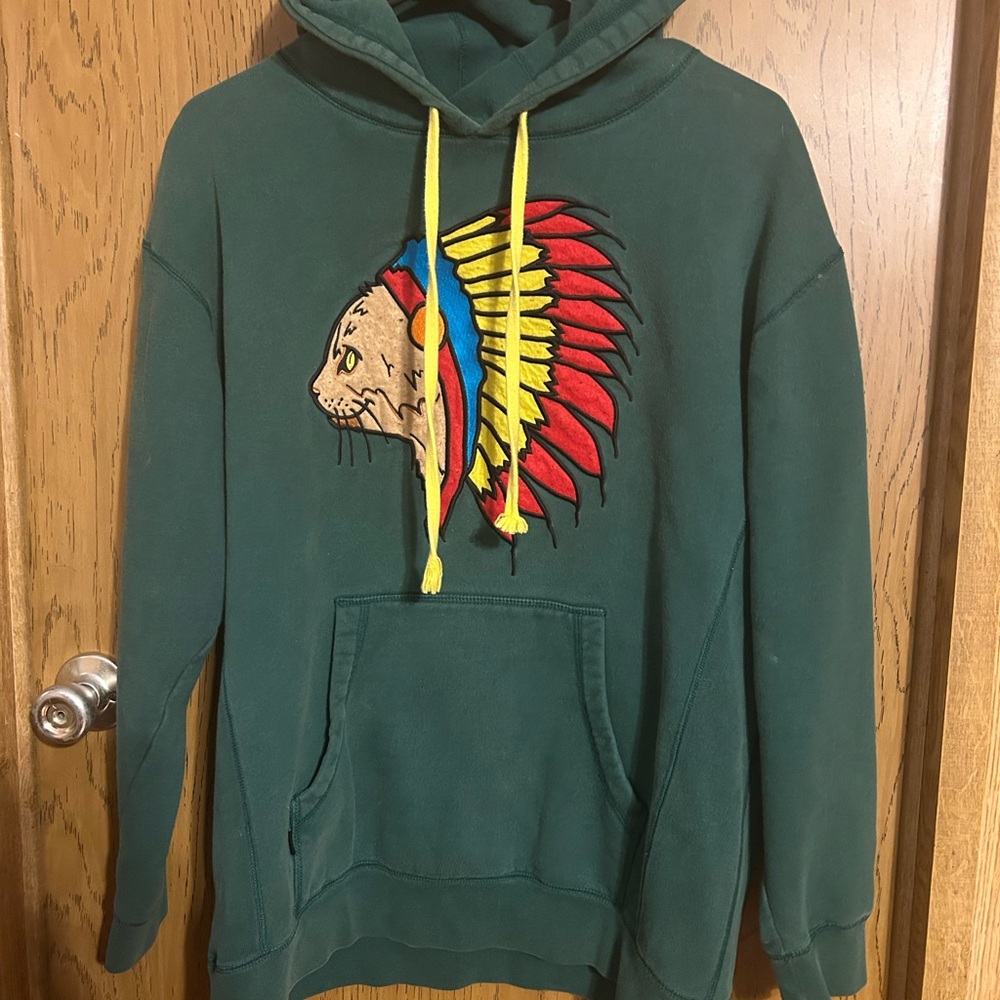 Golf Wang Green Hoodie with Native Cat
